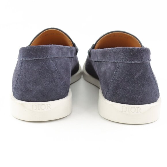 NIDB DIOR Diorissimo Pattern Granville Loafers in Navy/Beige IT Size 41 - Picture 5 of 13